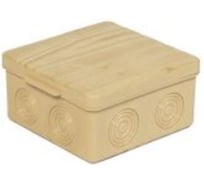 Коробка распаячная пылевлагозащитная без эластичных мембранных вводов U-plast УПр 80*80/50.2.3. сосна, 100 шт 030-035С