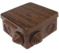 Коробка распаячная U-plast пылевлагозащитная, с эластичным мембранным вводом УПр 80*80/50.2.3. дуб, 100 шт 030-031Д