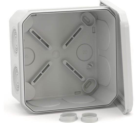 Коробка ответвительная DKC с 8+2 кабельными вводами д.25/20 мм, IP55, 100х100х50 мм 1 ШТ 53800DIY