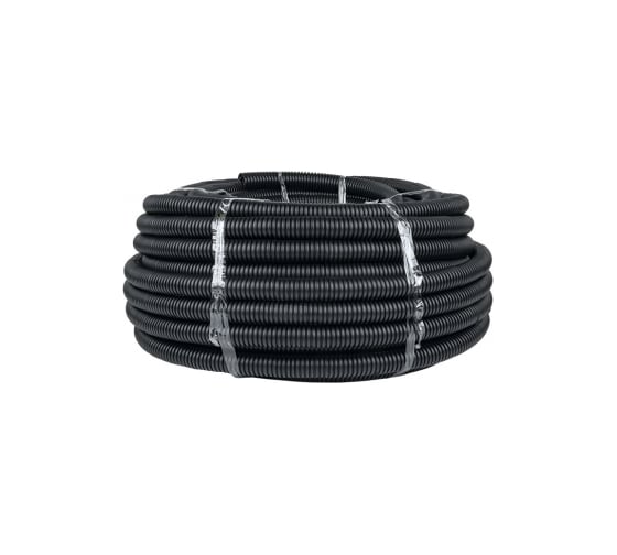 Гофрированная труба EKF, ПНД Plast с зондом d32мм черная PROxima tpnd-32-25m