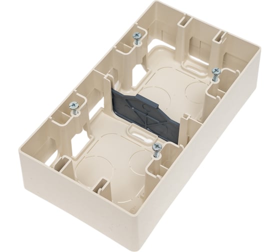 Коробка Legrand для накладного монтажа 2 поста Etika слоновая кость 672540