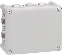Коробка Legrand Программа Plexo прямоугольная, 180x140x86, IP 55, IK 07, серый, 10 кабельных вводов, 750 C 092052