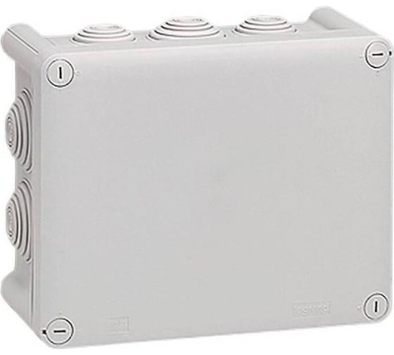 Коробка Legrand Программа Plexo прямоугольная, 180x140x86, IP 55, IK 07, серый, 10 кабельных вводов, 750 C 092052 1