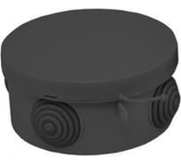 Коробка распаячная U-plast пылевлагозащитная, с эластичным мембранным вводом УПр 85/40.1.3. черная, 120 шт 040-039Ч