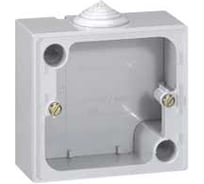 Накладная монтажная коробка Legrand 79x86x40 для штепсельных розеток 20 А Кат № 0 557 03/06/08 серый 090359