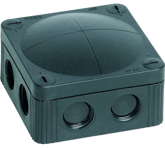 Распаечная коробка Wiska черная, IP66/67,85х85х51 308/5/BK