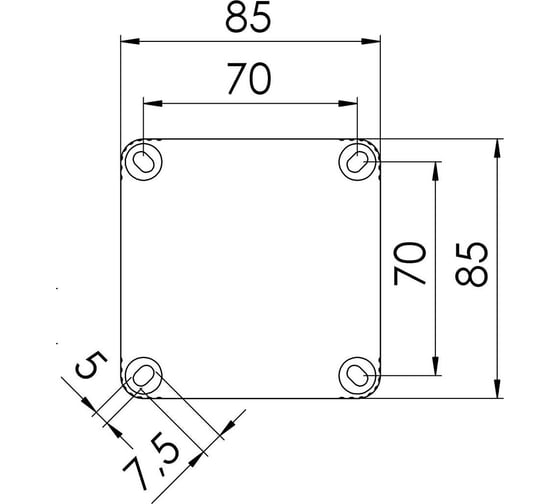 Распаечная коробка Wiska черная, IP66/67,85х85х51 308/5/BK