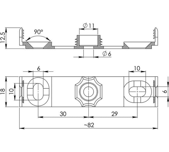 Распаечная коробка Wiska черная, IP66/67,85х85х51 308/5/BK