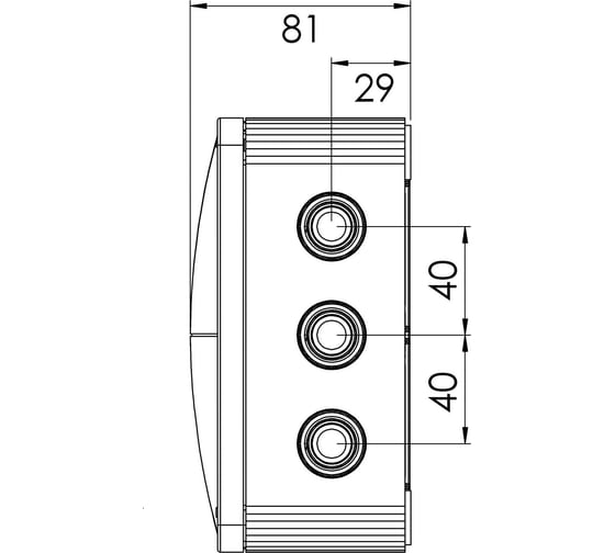 Распаечная коробка Wiska серая, IP66/67,160х140х81 1210/leer