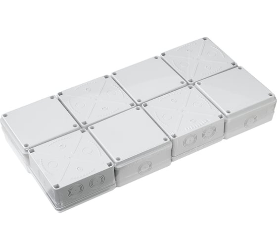 Коробка распределительная Промрукав безгалогенная (HF), 100x100x50, б/г, 8 шт 40-0301м