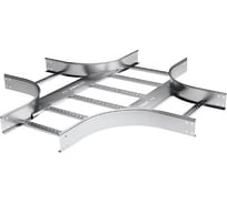 Х-ответвитель DKC 100х600 R 300 в комплекте с крепежными элементами и соединительными пластинами, необходимыми для монтажа 1 уп LX1306K