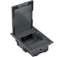 Люк в пол с горизонтальным подключением потребителей Simon, на 4 механизма К45, глубина 64мм, серый KF200-1