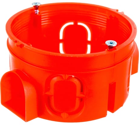 Установочная коробка скрытой проводки Рувинил 65х40 с саморезами IP30 10180С