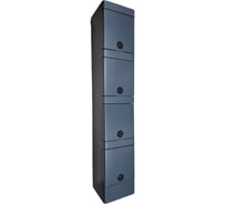 Пункт распределительный напольный ДЕВИБОКС RAL7016, в комплекте с панельной розеткой SCHUKO 16А 2п+p 230В IP67 - 4шт., закладная h=800мм ПР-4-16