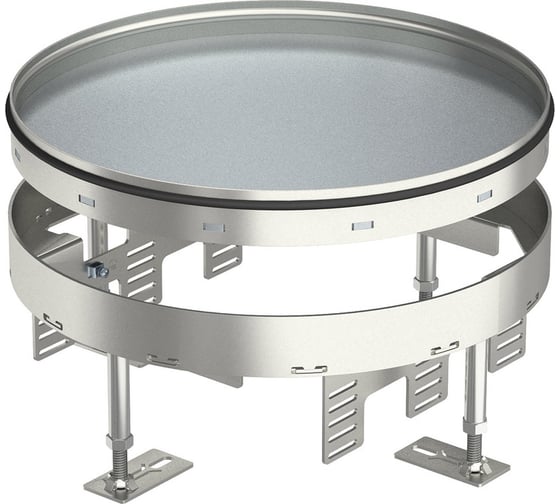 Кассетная рамка RKR2 OBO Bettermann размер 9 (для 12 розеток 45x45 мм) ø 305 мм, h=110-155 мм, IP65 (нержавеющая сталь) 7409130