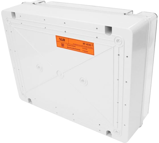 Распределительная коробка KLR KP-4030-T без отверстий, с прозрачной крышкой IP67, 400x300x130мм 02140300