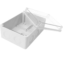 Распределительная коробка KLR KP-1511-TG с перфорацией под выдавливание, с прозрачной крышкой, IP67, 150x110x70мм 02415110