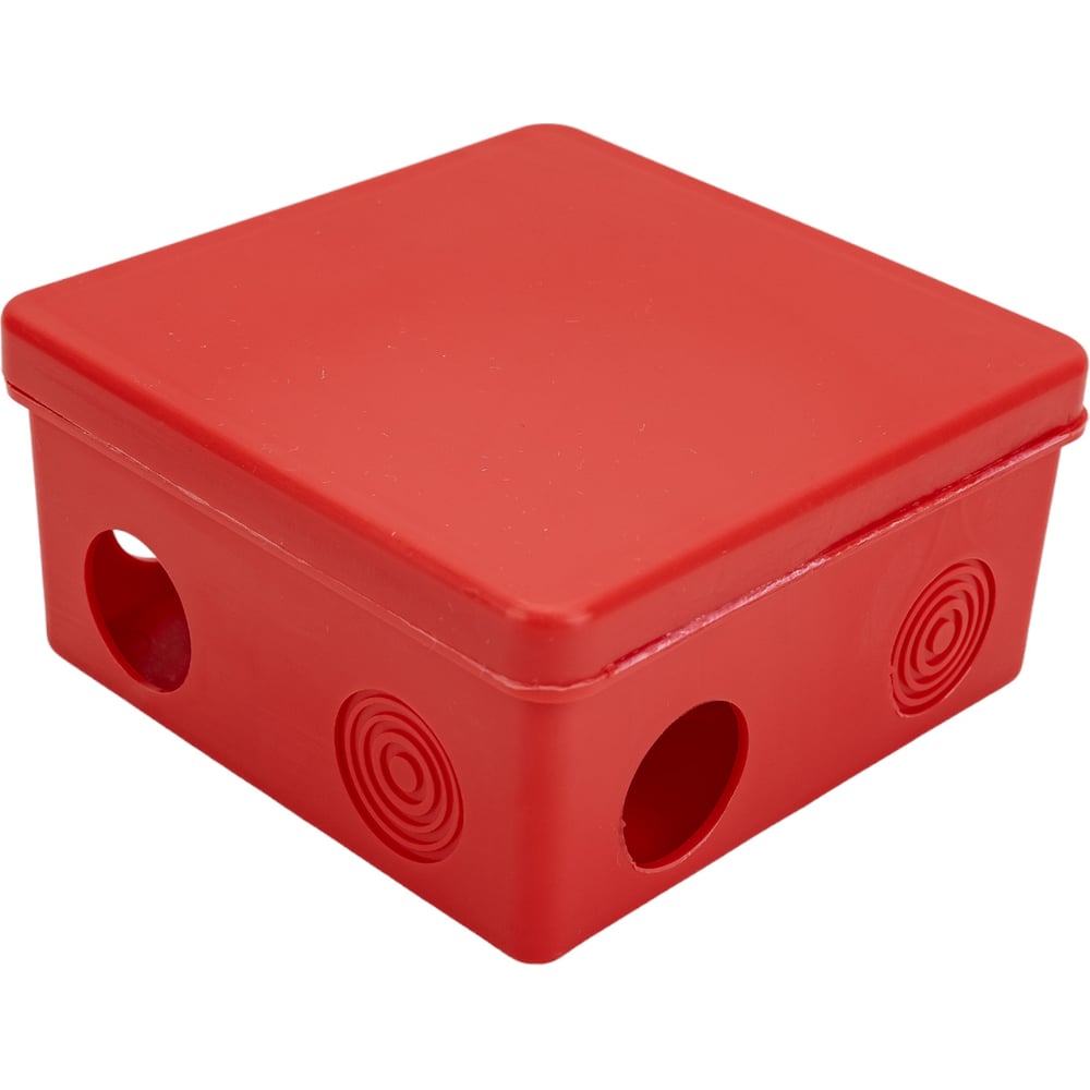 Коробка распаячная для открытой проводки Урал ПАК КРАСНАЯ 100x100x50мм ...