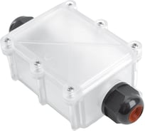 Коробка распределительная STEKKER LD537 водонепроницаемая на 2 выхода, с 4-конт. коннектором, 450V, 130х70х41, прозрач, 50129