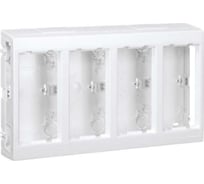 Дополнительный настенный блок Simon на 4 S-модуля Сима Про, поверхностный монтаж, белый SBC450-9