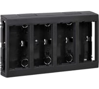 Дополнительный настенный блок Simon на 4 S-модуля Сима Про, поверхностный монтаж, графит SBC450-14