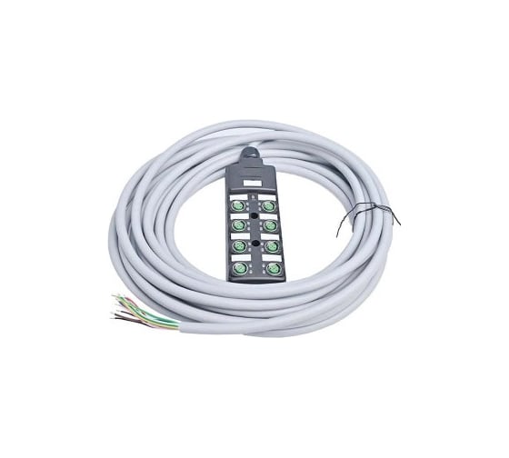 Распределительная коробка VELLEDQ M12-A3-8K5P-3.0PUR/GY 08-00024808 1