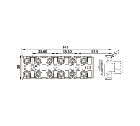 Распределительная коробка VELLEDQ M8-A3-12K3P-3.0PVC/GY 08-00034579