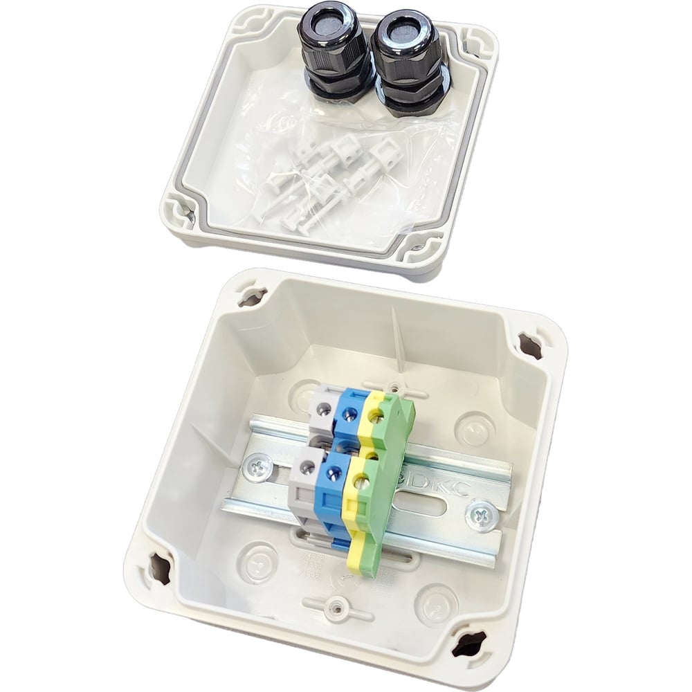 Коробка с клеммными зажимами ДЕВИБОКС, 113x113x68 мм, IP65-67, с ...