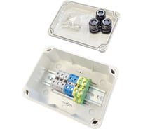 Коробка с клеммными зажимами ДЕВИБОКС, 121x166x80 мм, IP65-67, с кабельными вводами КК2.3.7-10