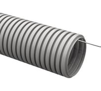 Труба гофрированная DIRECT ELECTRIC ПВХ, серая, легкая, с зондом, D50мм, 15метров/упаковка DE19722122