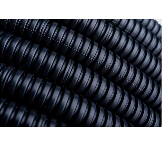 Труба гофрированная DIRECT ELECTRIC ПНД, черная, легкая, с зондом, D32мм, 50метров/упаковка DE19722126