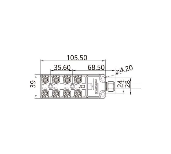 Распределительная коробка VELLEDQ M8-A3-8K3P-3.0PUR/GY 08-00024807