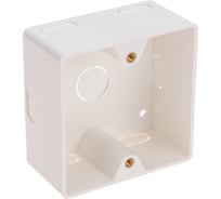 Короб накладной REXANT для лицевых панелей 80x80 под 2 модуля 45x22,5 Mosaic 03-0126