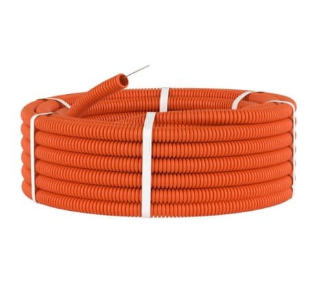 Гибкая гофрированная труба ZITEG, ПНД, d40 мм цвет оранжевый, с протяжкой, 50м. 7930108870171