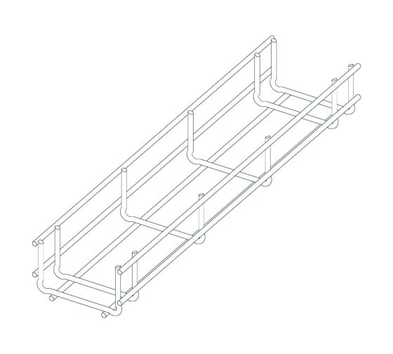 Проволочный лоток усиленный PRO-lotki.ru PROU50x600 (4,8) INOX L=3000 PROU5060INOX vPROU5060INOX 1