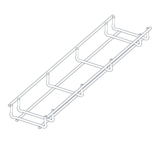 Проволочный лоток усиленный PRO-lotki.ru PROU30x400 (4,8) INOX L=3000 PROU3040INOX vPROU3040INOX