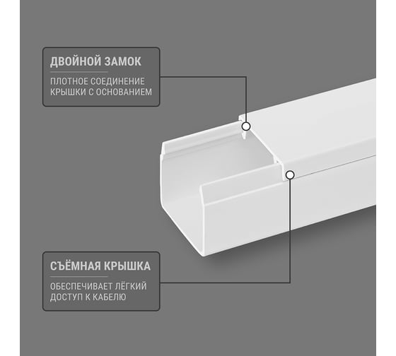 Кабель-канал TDM ELECTRIC белый 16х16, 2 метра, упаковка 6 штук SQ0402-0804