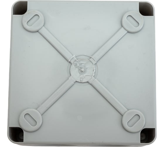 Распаечная коробка IEK КМ для открытой проводки, 100x100x45мм, IP44, 6 вводов, RAL UKO11-100-100-045-K41-44