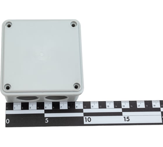 Распаечная коробка IEK КМ для открытой проводки, 100x100x45мм, IP44, 6 вводов, RAL UKO11-100-100-045-K41-44