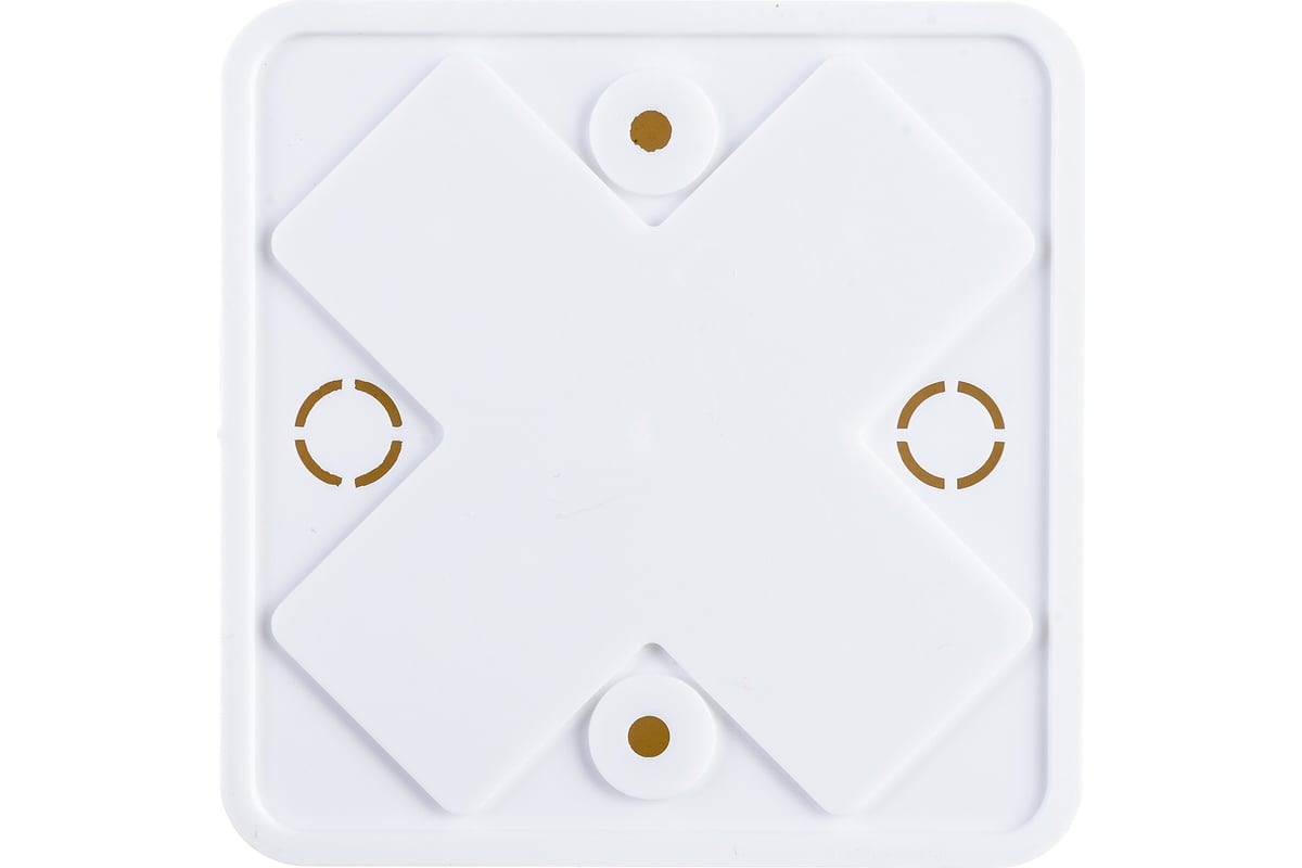 Распаечная коробка IEK КМ для открытой проводки, 75х75х28мм, белая ...