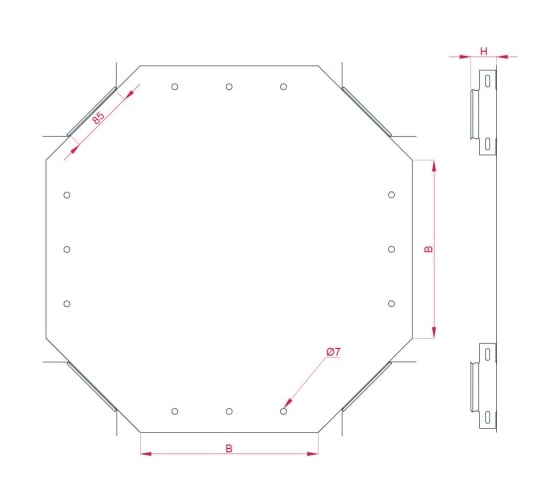 Х-ответвитель PRO-lotki.ru XO 50x50 (0,8) AISI 304 TLS52549INOX