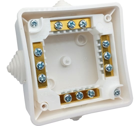 Коробка Bylectrica с клеммными колодками для открытой проводки IP44 80мм х 80 мм х41,5 мм, КМ-222