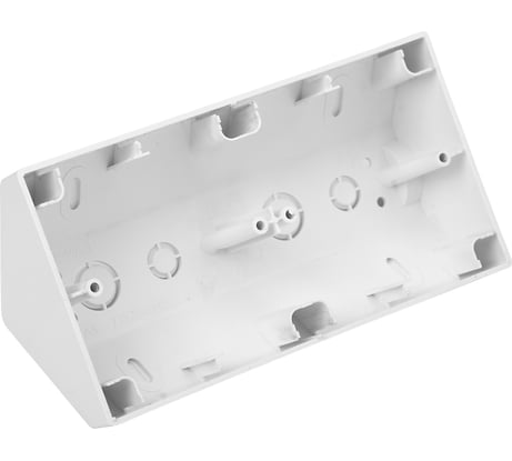 Угловая коробка Bylectrica 2-местная, для установки выключателей и розеток, серия УЮТ, белый КУ-452