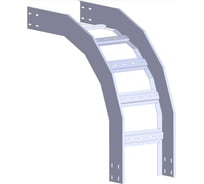 Угол вертикальный внешний лотка лестничного LOTOK 90' 300x50 толщина 1,2 мм LAELS 90' 300x50 (1,2)