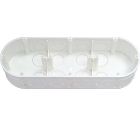 Коробка Bylectrica для 3-х местной рамочно-узловой сборки для бетона и кирпича, 212х70х42 мм, К-214