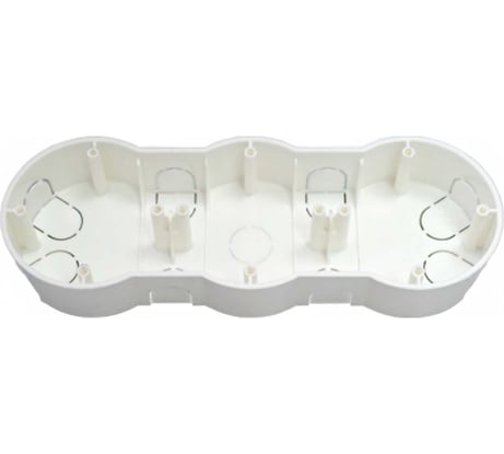 Коробка Bylectrica для 3-х местной рамочно-узловой сборки для бетона и кирпича, 219х77х35 мм, К-221