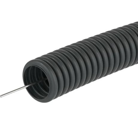 Гофротруба ЭлектроИзоляция d 16 ПНД черная с протяжкой ЭИ (100) 300023