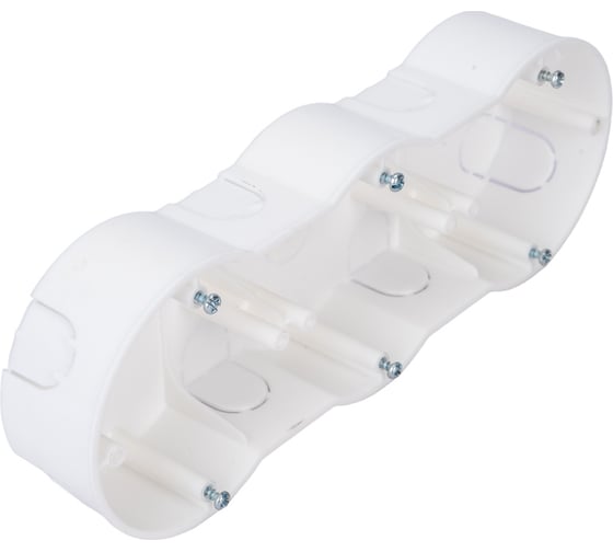 Коробка Bylectrica для 3-х местной рамочно-узловой сборки с винтами, К-221 исп.1