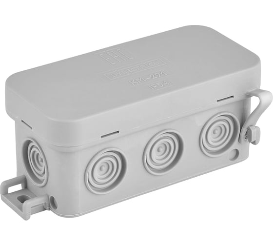 Монтажная коробка BYLECTRICA ОП серая IP54 разм. 90х43х39 КМ-291