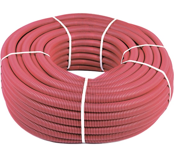 Гофрированная труба SANEXT, ПНД 32, для труб 20, красная, бухта 50 м 3205